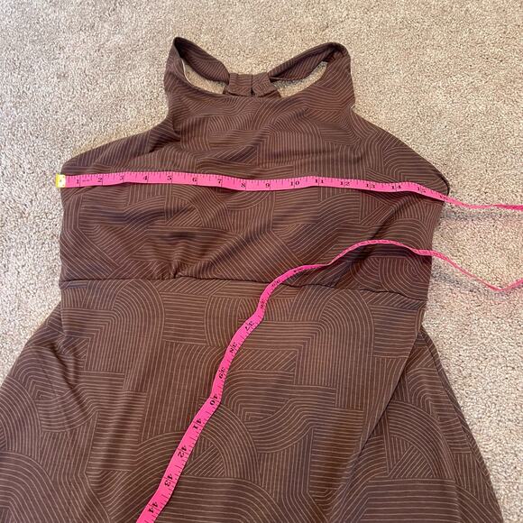 Prana Women's Brown Haltar Athletic Dress with Built In Bra Size Medium - Picture 6 of 10